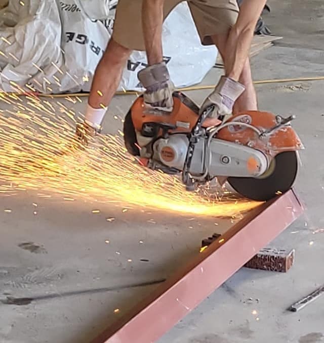 Randolph Masonry team working on a masonry project in Erie PA