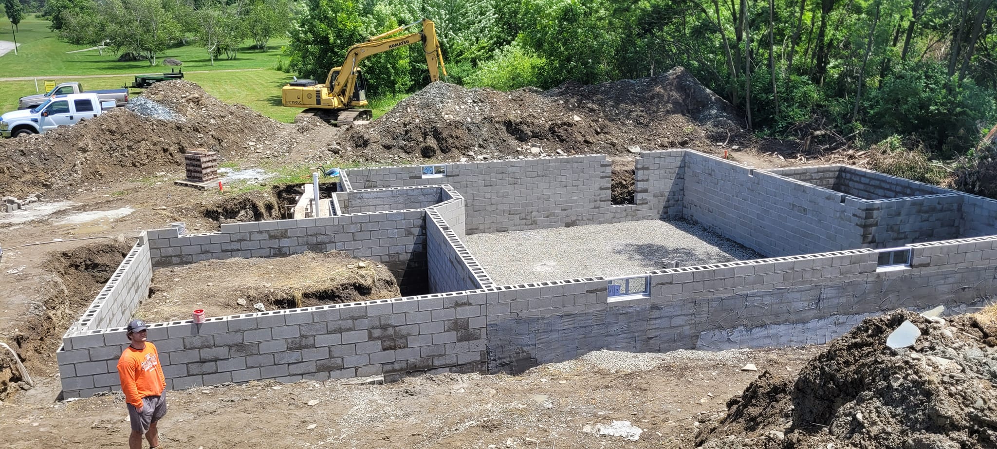 Block foundation work completed by Randolph Masonry in Erie, PA